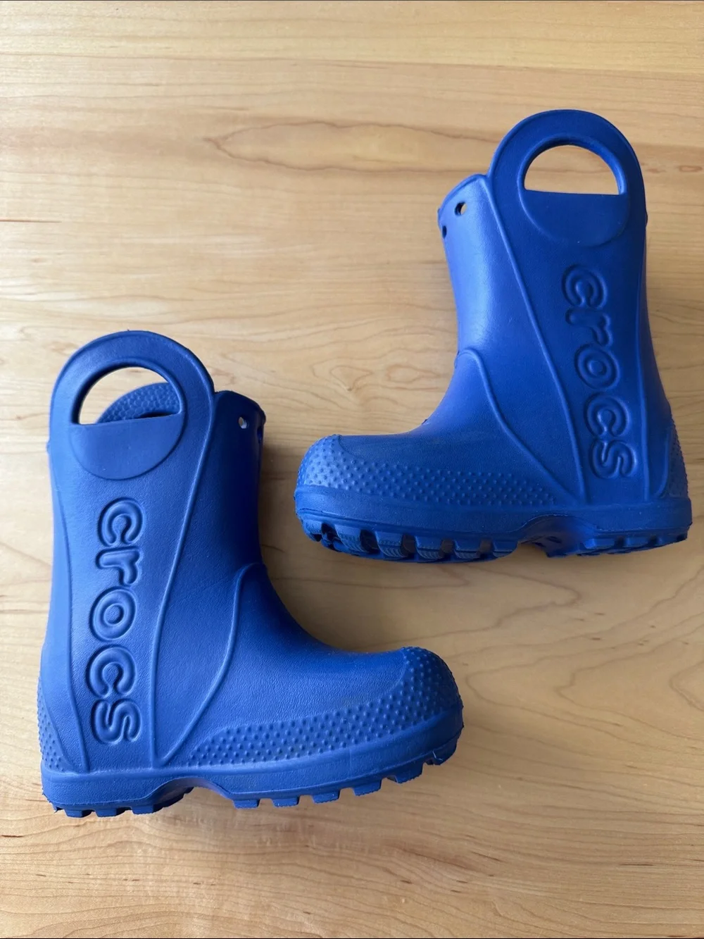 Crocs Kids Classic Handle It Rain Boots Blue size 8